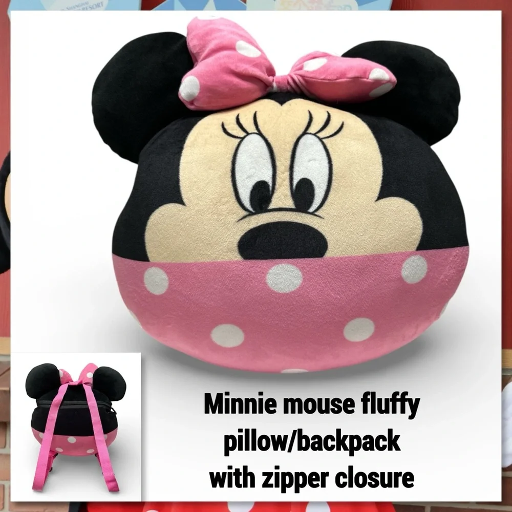 Disney Minnie Mouse Pink and Black Kids Backpack - Picture 1 of 10